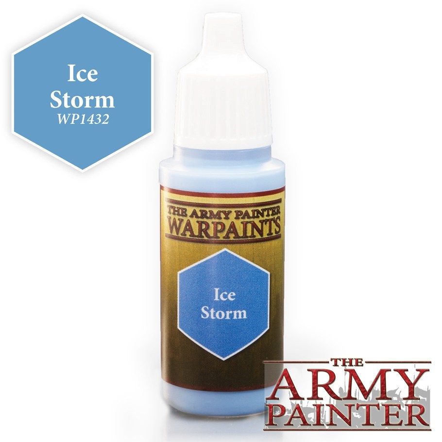 The Army Painter Warpaints: Ice Storm – Acrylfarbe Für Miniaturen – 18 Ml Farbflasche Mit Tropfverschluss