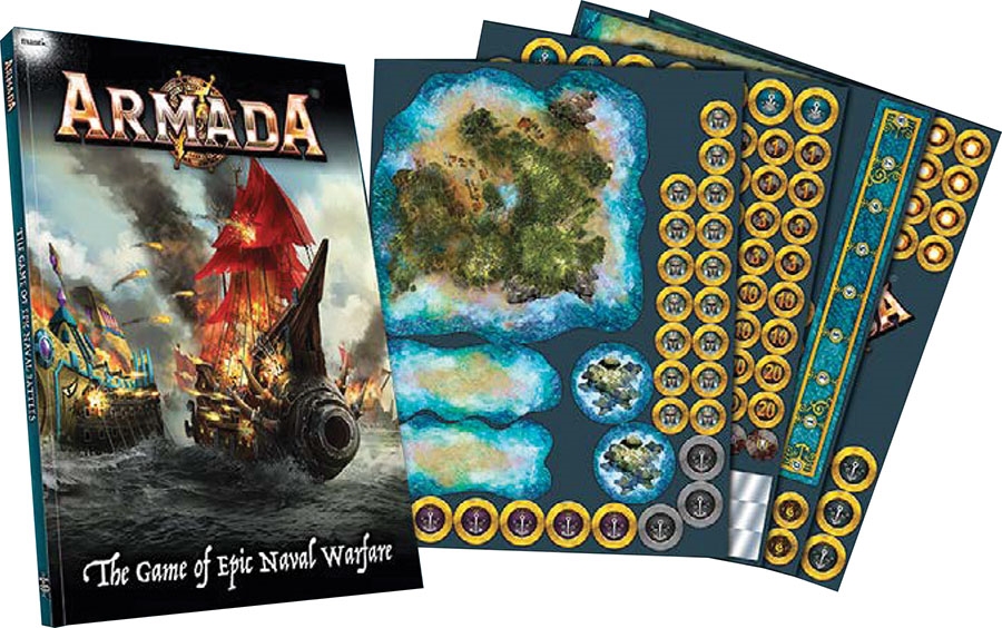Mantic Armada Tabletop Game - Complete Rulebook & Counters For Naval Fleet Battles