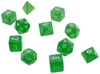 Eclipse Poly Dice Set - Lime Green (11)