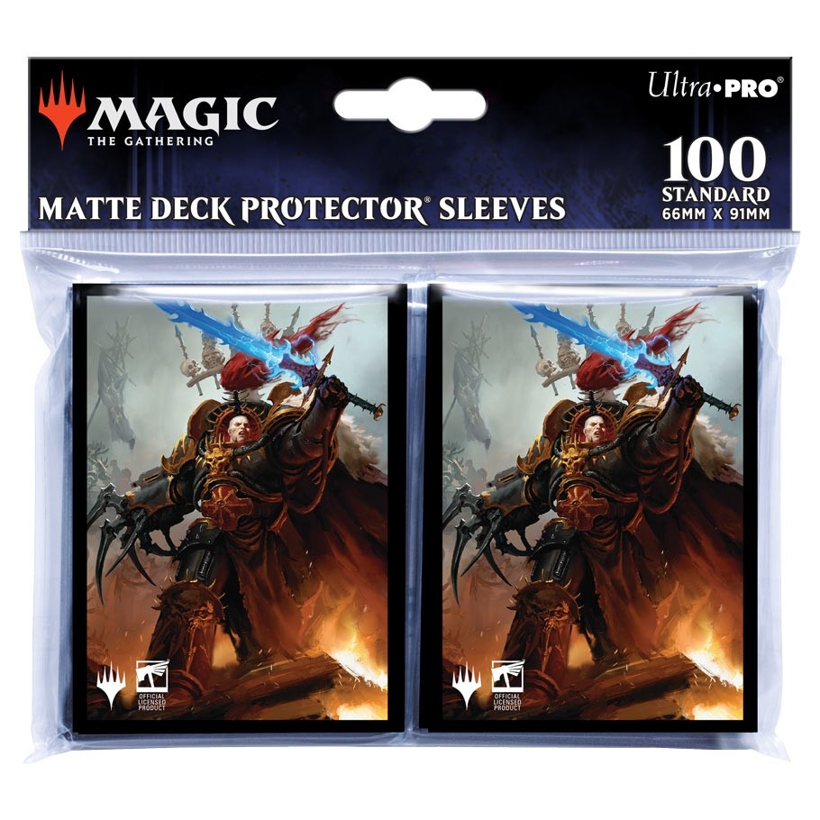 abaddon the despoiler mtg commander deck Abaddon the Despoiler Sleeves (100) - Warhammer 40K Commander