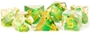 Handcrafted Sharp Edge Resin Dice Set: Frog Dice (7)