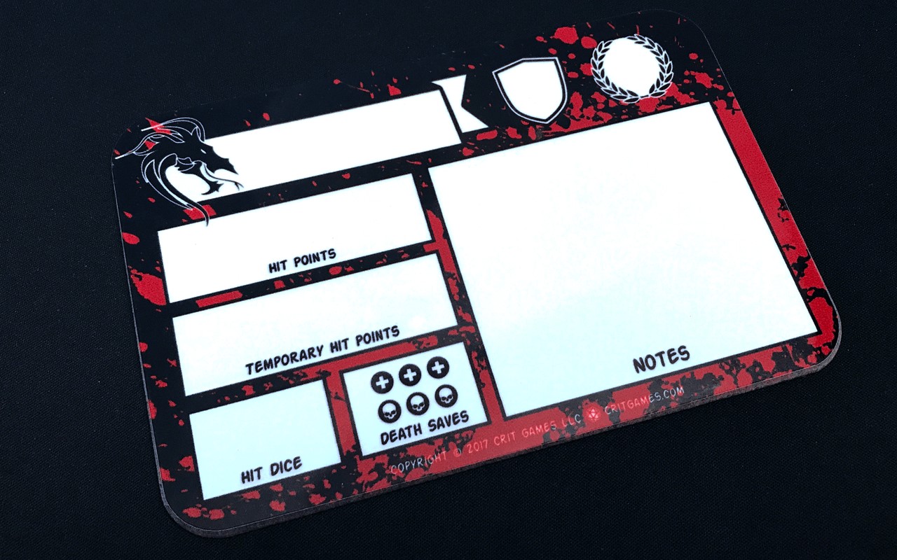 Dungeons and Dragons Dry Erase Tracker Board Atomic Empire