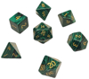 Malachite Gemstone Dice Set (7)