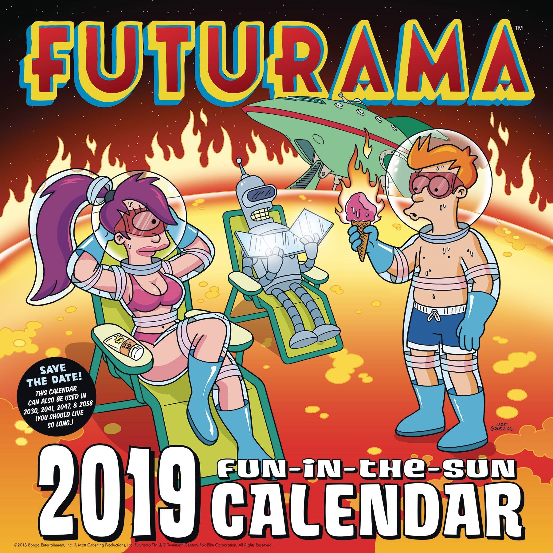 Futurama 2019 Calendar Atomic Empire