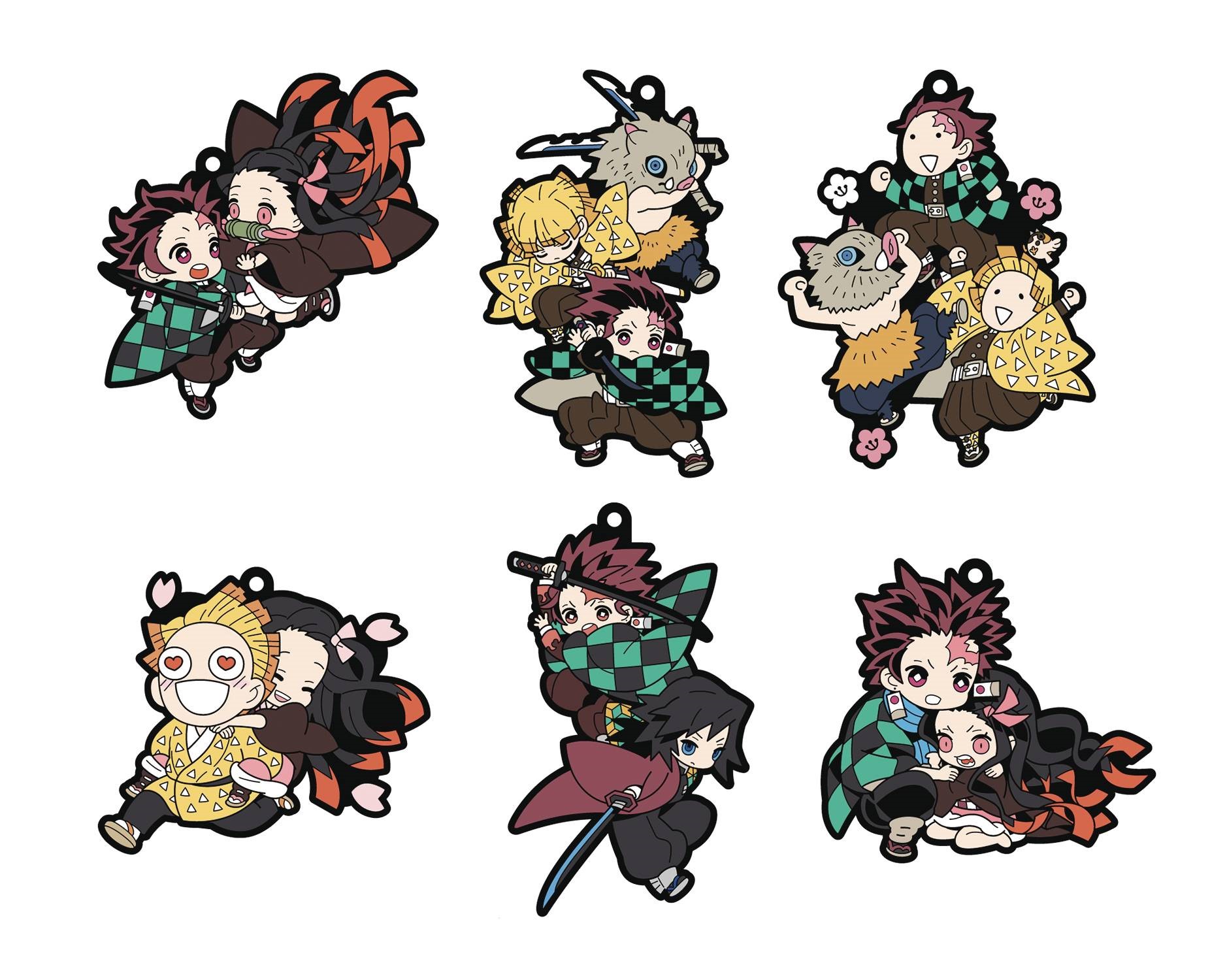 Demon Slayer Kimetsu no Yaiba Rubber Strap Keychain Keyring Zenitsu MegaHouse Ve